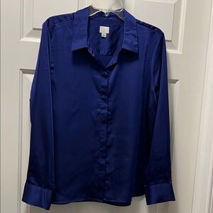 Elegant Purple Satin Blouse